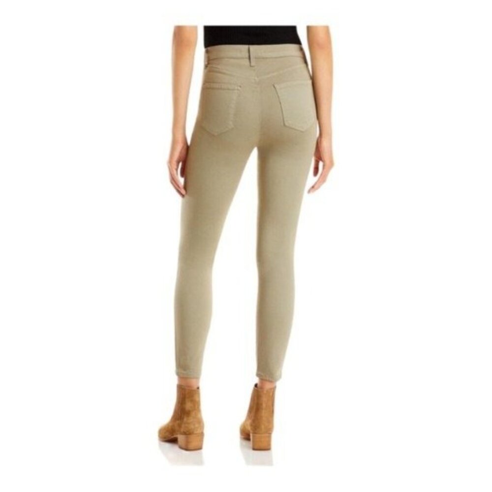 J BRAND Lillie Button Fly Cropped Skinny High Waist Jeans in Mauz Green - NWT - Picture 2 of 6